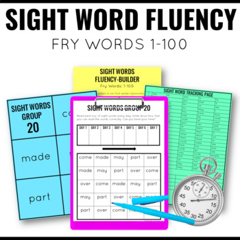 Preview of Fry First 100 Words List Checklist | Sight Word Data Tracking | Fluency Practice