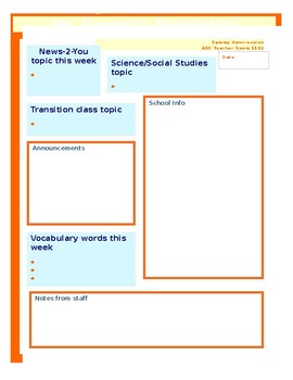 Preview of Speical education:  newsletter template