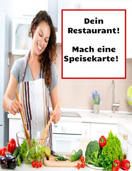Preview of German: Speisekarte - Make a Menu in German - Deutsch