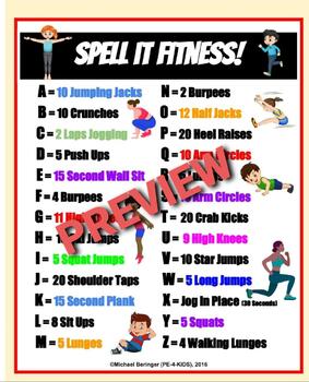 Preview of Spell It Fitness 2.0 - (Now with illustrations)