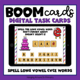 Spell Long Vowel CVCe Digital Task Cards | Boom Cards 