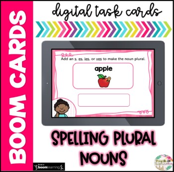 Preview of Spell Plural Nouns Boom Cards