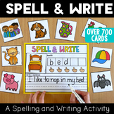 Spell & Write Activity - Spelling & Sentence Writing Cente