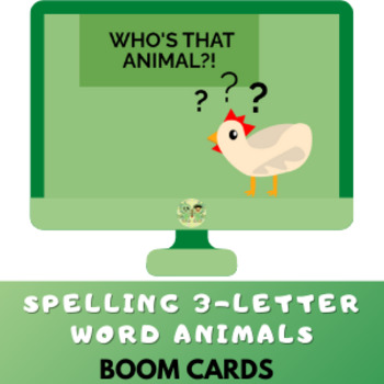 Spelling 3-Letter Word Animals (Who's that Animal?) Boom Cards™ | TPT