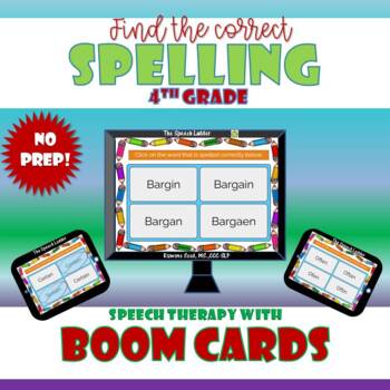 Preview of Spelling 4th Grade: Boom Cards