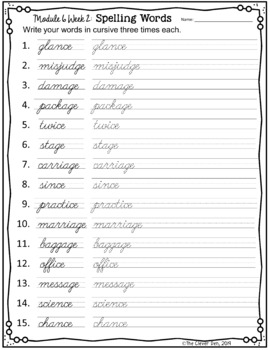 Spelling: 4th Grade - Into Reading HMH (Houghton Mifflin) Module 6 BUNDLE