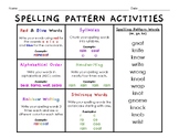 Spelling Activities Choice (wr, gn, kn)