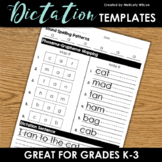Spelling Activities Dictation Templates Science of Reading