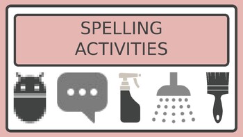 Preview of Spelling Activities English Presentation