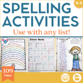 Spelling Activities For Any List PRINT AND DIGITAL