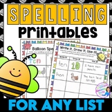Spelling Activities For Any Word List Daily Practice Templates