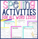 Spelling Activities For Any Word List Spelling Practice (1