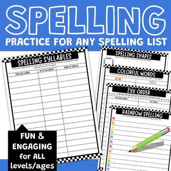 Preview of Spelling Activities & Practice for ANY List - Word Work for ALL Levels