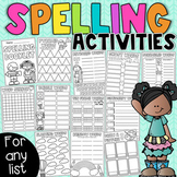 Spelling Activities – Word Work for ANY list