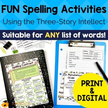 Preview of Spelling Activities for Any List of Words | Print & Digital Included