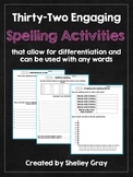 Spelling Activities for Any Word List