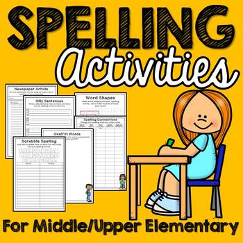 Preview of Spelling Activities for ANY Words (Middle/Upper)