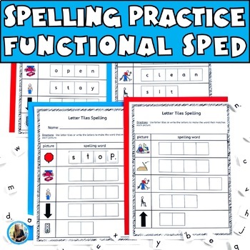 Preview of Spelling Activities SPED Word Practice List Functional Intervention Worksheets