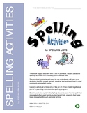 Spelling Activities for Spelling Lists