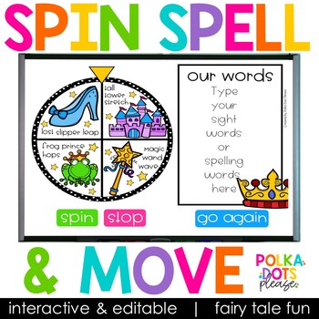 Preview of Spelling Activities for any list of words | Fairy Tale