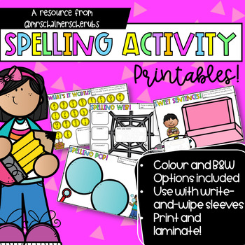 Preview of Spelling Activity Printables *Use for ANY word list*