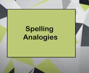 Preview of Spelling Analogies