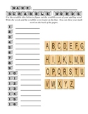 Spelling Assignment for Any List- Scrabble Words