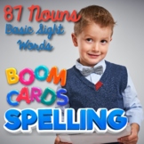 Spelling BOOM Cards with Audio Nouns Basic Sight Words, Di