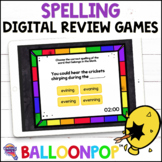 4th Grade Spelling Digital Grammar Review Games BalloonPop™