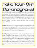Spelling Bananagrams