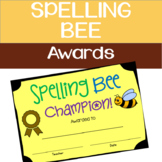 Spelling Bee Awards 6 certificates