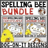 Spelling Bee Certificates Awards Signs & Seat Numbers Part