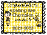 Spelling Bee Certificate (2022-2023)