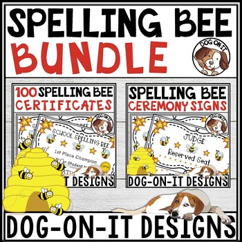 Preview of Spelling Bee Certificates Awards Signs Seats Numbers Bundle
