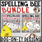 Spelling Bee Certificates Awards Signs Seats Numbers Bundle