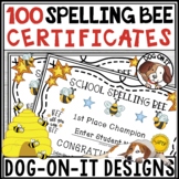 Spelling Bee Certificates Editable Principal Signature Par