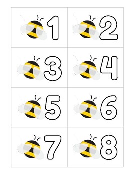 Preview of Spelling Bee Number Tags (1-16) PDF version