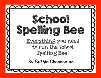 Preview of Spelling Bee Packet: Everything You Need to Run a Spelling Bee
