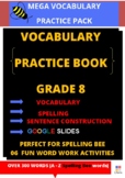 Spelling Bee Vocabulary Practice Book - Grade 8 Printable 