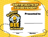 Spelling Bee Winner Certificate