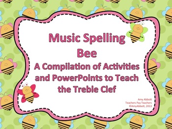Preview of Spelling Bee: a Collection of Activities for Teaching the Treble Clef
