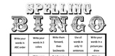 Spelling Bingo