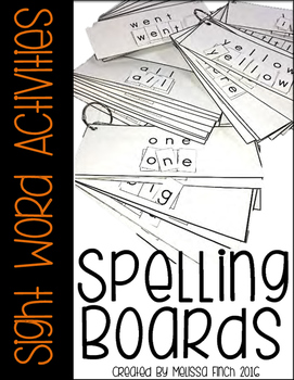 Preview of Spelling Board Sight Word Activities- For Special Education