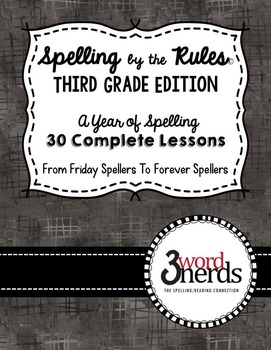 Preview of Spelling Bundle - 30 Ready-to-Go Spelling Lessons - Third Grade