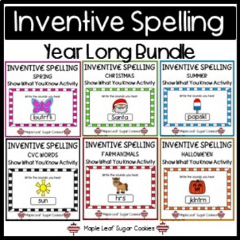 Preview of SPELLING BUNDLE!! Inventive Spelling Digital!!! 12 SETS INCLUDED! Year Long Pack