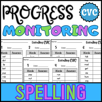 Preview of Spelling CVC Words Progress Monitoring Assessment for IEP Goals