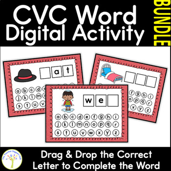 Spelling CVC Words in a Digital Activity by The Teacher Support Hub