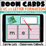 Spelling CVC Words with Letter Formation Boom Cards