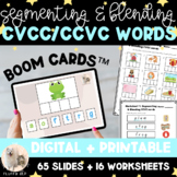 Spelling CVCC and CCVC Words (Boom™ Cards & Printable Worksheets)