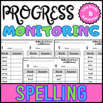 Preview of Spelling CVCe or Silent E Words Progress Monitoring Assessment for IEP Goals